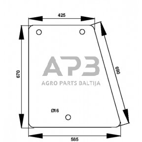 Case IH 5130 D7310 Šoninis langas