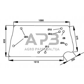 Case IH 5130 D7311 Galinio lango viršutinis CI