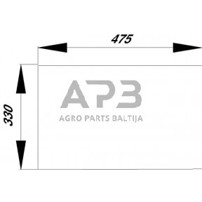 Case IH 585 / 585XL AL28609 Fiksuotas galinio lango apačias