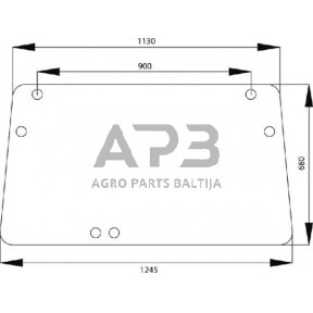 Case IH 640 1989731C1N Galinio lango viršutinė dalis