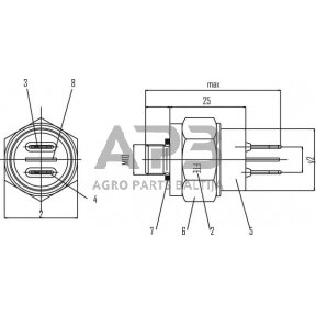 Case IH 955 / 955XL 9910201 Stabdžių žibintų jungiklis