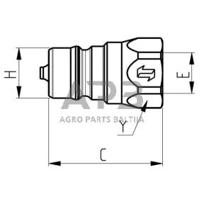 Case IH C100 NV12GASM QRC vyriškas 1/2" - 12,5 - 1/2 BSP