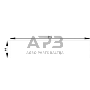 Case IH C42 134568349 Apatinis galinis stiklas