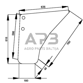 Case IH C42 134771738N Durų stiklo viršus