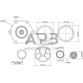 Case IH C55 4157606N Kuro pakėlimo siurblio remonto komplektas