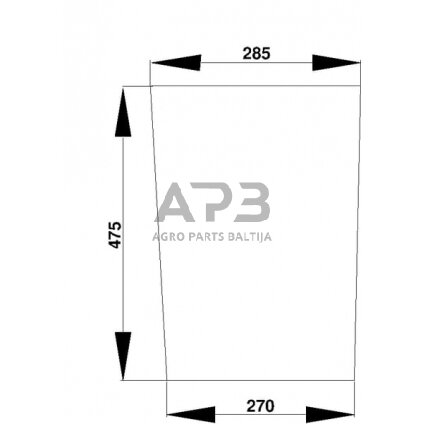 Case IH 840 D7403 Apatinis priekinis stiklas