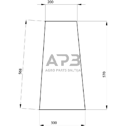 Case IH 4210 D7092 Apatinis priekinis stiklas