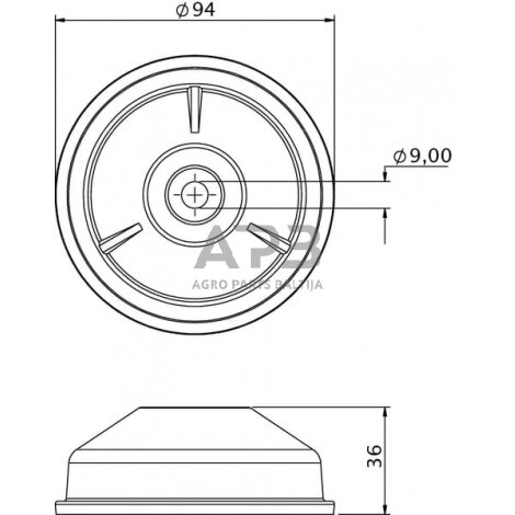 Case IH 1046 3144478R1N Kuro bako stiklas 1