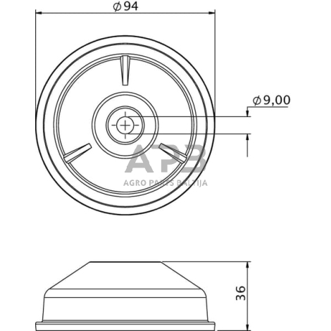 Case IH 733 3144478R1N Kuro bako stiklas 1