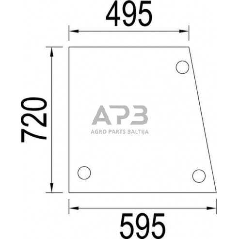 Case IH 1055 / 1055XL 3226350R1N Šoninis stiklas