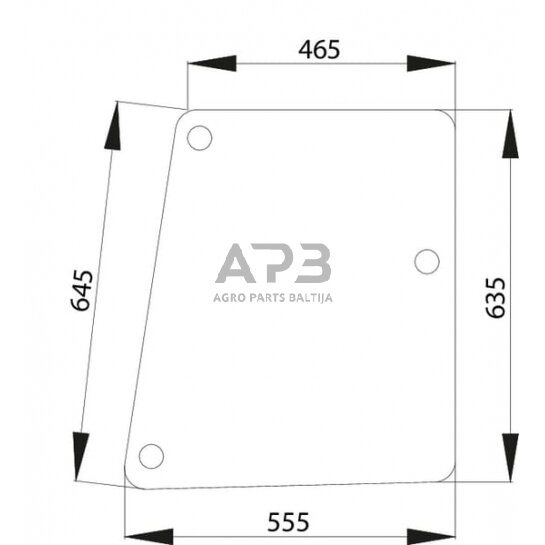 Case IH 844 D520512B Šoninis langas