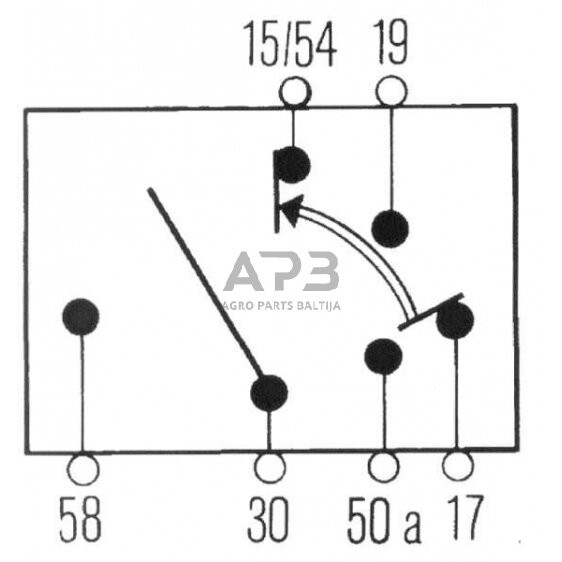 Case IH 4240 6JB003959001 Uždegimo / starterio jungiklis, 12/24V, P-0-1-2-3, 10 kontaktų, įjungimo / išjungimo jungiklis / paleidimas / pašildymas 5