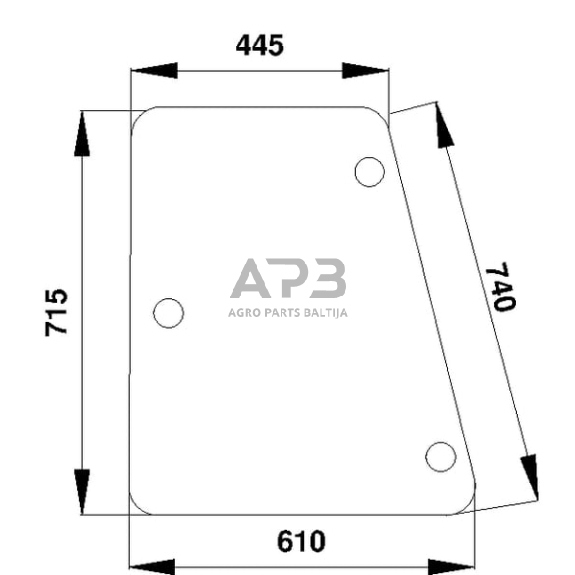 Case IH 3230 D7093 Šoninis langas