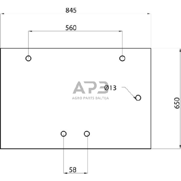 Case IH 1055 / 1055XL D7017 Galinio lango viršutinė dalis