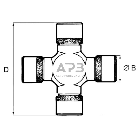 Case IH 1056 / 1056XL 070610003 Skersinis kakliukas Ø 30x83mm 1