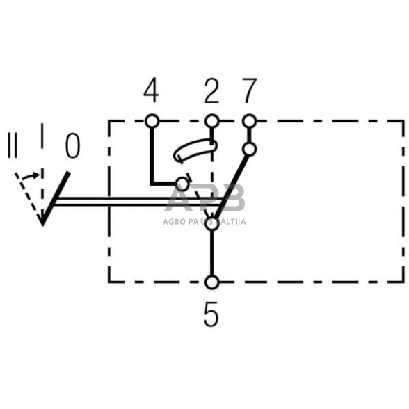 Case IH 1455 / 1455XL 6RH007832551 Svirtinis jungiklis, (II+)-I-0, 4 kontaktų, be komforto funkcijos 3