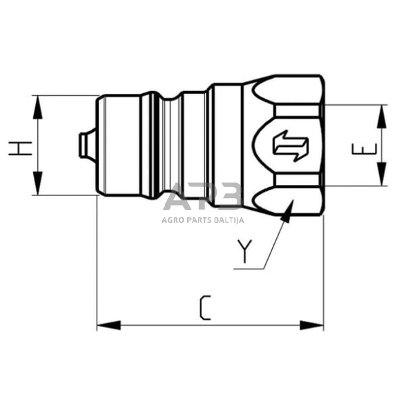 Case IH 1494 NV12GASM QRC vyriškas 1/2" - 12,5 - 1/2 BSP 1