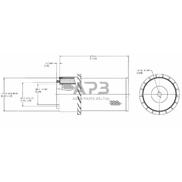 Case IH 2150 P522449 Oro filtras išorinis Donaldson 1