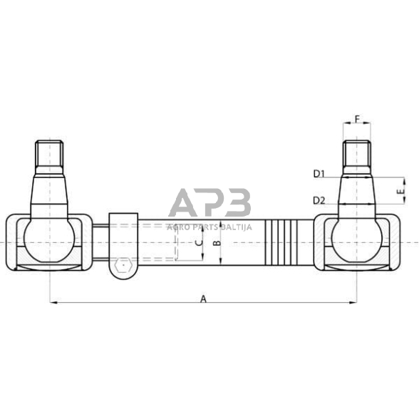 Case IH 4230 SHP010KR Skersinės vairo trauklės trauklė 2