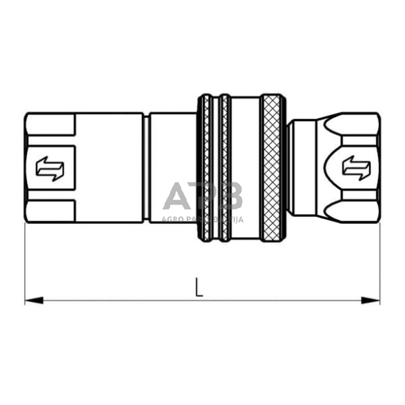 Case IH 4240 NV1212SAEM QRC vyriškas 1/2" - 12,5 - 3/4 UNF 2