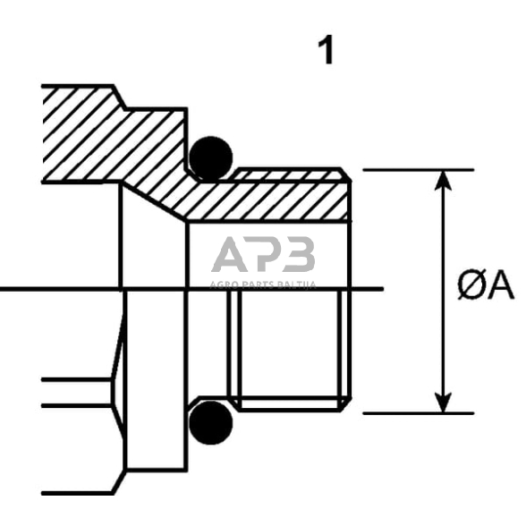 Case IH 433 CPV0852215F Moteriška mova, 1/2"-M22x1,5-15L 5