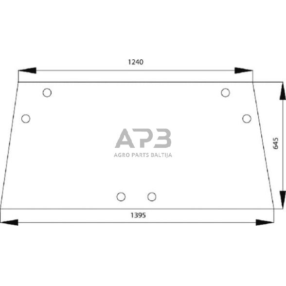 Case IH 440 1332383C1N Galinio lango viršutinė dalis