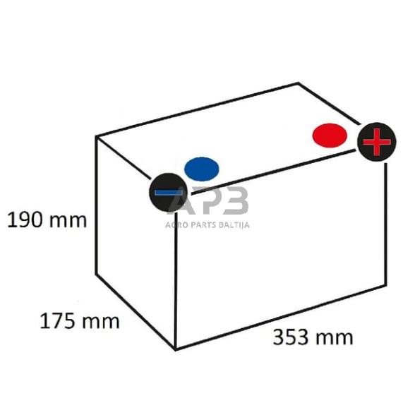 Case IH 440 595402080KR Akumuliatorius 12V 95Ah 800A JK: 019 Kramp 1