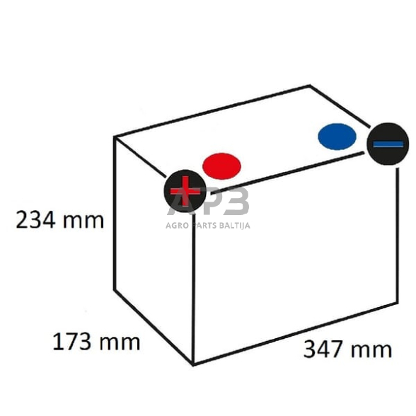 Case IH 484 610048068KR Baterija 12V 110Ah 680A JK: 664 Kramp 1