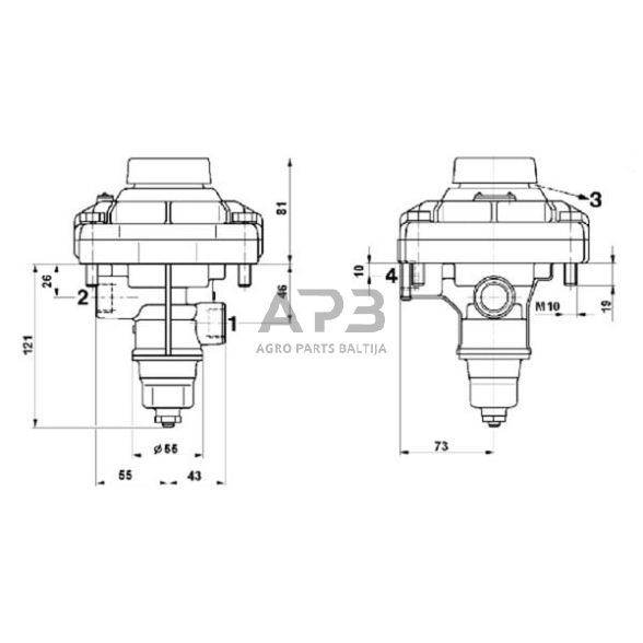 Case IH 5140 4712001107 Priekabos valdymo vožtuvas 3