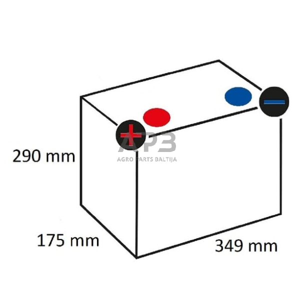 Case IH 574 625014072KR Akumuliatorius 12V 125Ah 720A JK: 648/656 Kramp 1