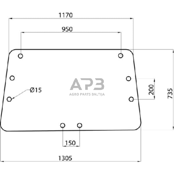 Case IH 644 D520483 Galinio lango viršutinė dalis