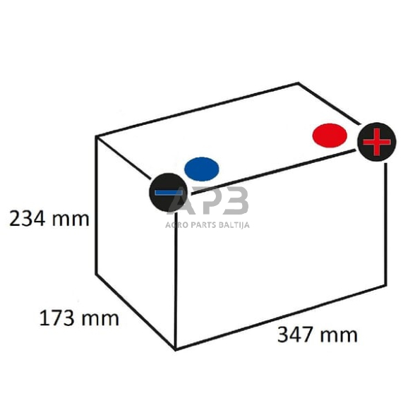 Case IH 7110 610047068KR Akumuliatorius 12V 110Ah 680A JK: 663 Kramp 1