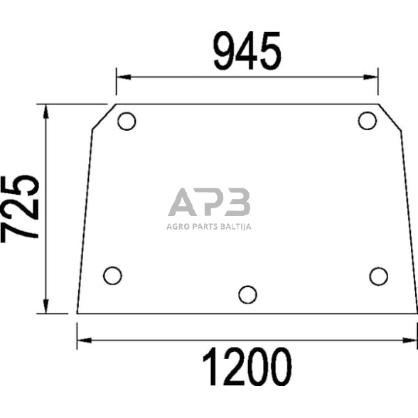 Case IH 743 / 743XL 3226351R3N galinio lango viršutinė dalis