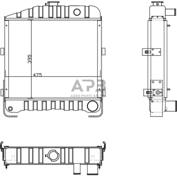 Case IH 833 1328723C91N Radiator Case – IH 1