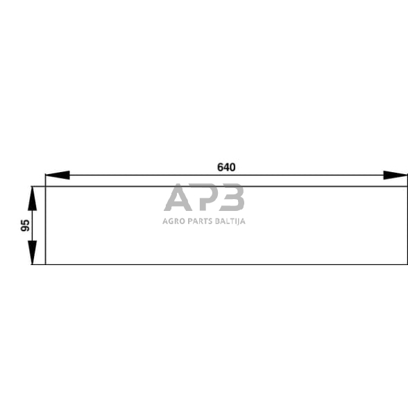 Case IH C42 134568349 Apatinis galinis stiklas 1