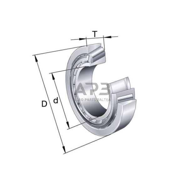 Case IH C42 30306A kūginis ritininis guolis 30x72x19x16mm INA/FAG 1