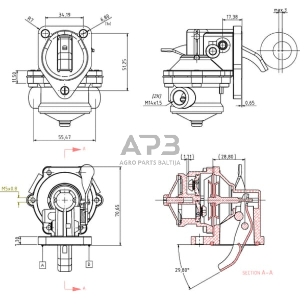 Case IH C55 4157603KR Kuro siurblys KHD 1