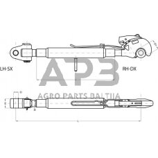 Centrinė traukė toplink 460,00 mm – 1040,00 mm M44 CBM 021172004