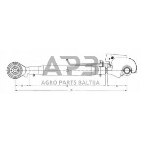 Centrinė traukė toplink 440,00 mm – 795,00 mm M36 Walterscheid 309950