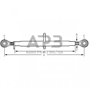 Centrinė traukė toplink 482,50 mm – 898,50 mm gopart TL138482GP