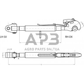 Centrinė traukė toplink 630,00 mm – 880,00 mm 03200100