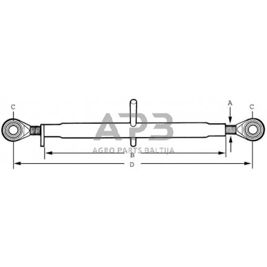 Centrinė traukė 230,00 mm, M22 TL2302211GP 1