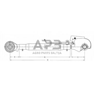 Centrinė traukė toplink 400,00 mm – 890,00 mm M36 CBM 3PGGH3240 1