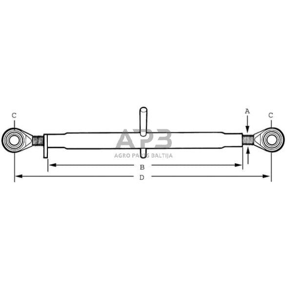 Centrinė traukė toplink 277,00 mm – 725,00 mm M36 AL200986N 1