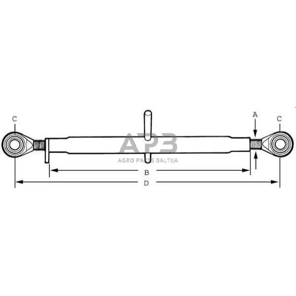 Centrinė traukė toplink 295,00 mm – 580,00 mm M36 gopart TL2953622GP 1