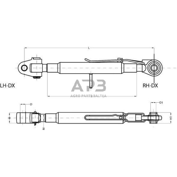 Centrinė traukė toplink 441,00 mm – 956,00 mm CBM 3PCGH2854 2