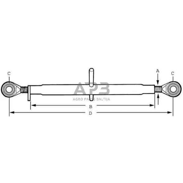 Centrinė traukė toplink 480,00 mm – 860,00 mm 1660050M91N 1