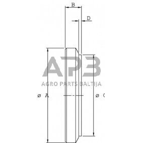 Cilindro galinis dangtelis C25/32 PC25 DC3903001 1