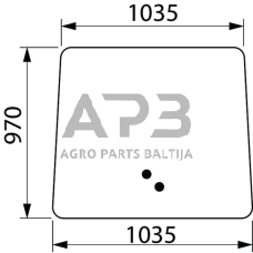 Dalis John Deere technikai R219644 Fiksuotas priekinis stiklas