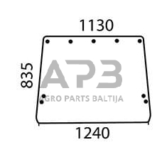 Dalis John Deere technikai R50758 Galinis stiklas